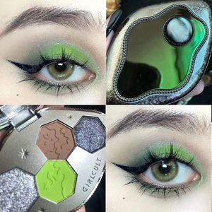 Cień oka Girlcult Cyber ​​Chatty czterokolorowy palet do cieni do powiek laserowy solidny cień do oczu miód kameleon niebieski cień do powiek Makeup kosmetyki 230724