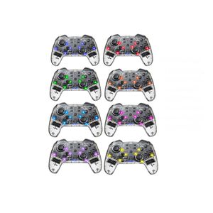 T23 MAX For Switch Pro Wireless BT Gamepad With Gyroscope Turbo For SwitchPro Transparent Game Controller With RGB Light