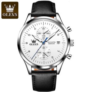 Наручительные часы Olevs Watches for Men Оригинальный бренд Quartz Luxury Business Mens Watch Водонепроницаемые светящиеся даты модные хронограф. Начатые часы 230724