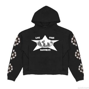 Tasarımcı Moda Giyim Erkek Sweatshirts Hoodies Bariyerleri Canlı Ücretsiz Kahverengi Hoodie Shell Büyük Erkek ve Kadın Külot Kazak