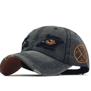 Bollmössor 3D broderad ögonmössa för män bomullssport baseball mode svart mönster kvinnor snapback armé man hip hop ben