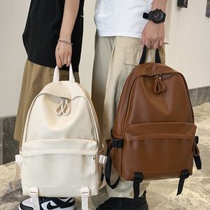 School Bags Large Backpack Women Leather Rucksack Women s Knapsack Travel Backpacks Shoulder for Teenage Girls Mochila Back Pack 230724