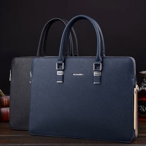 Briefcases Business Genuine Leather Men s Briefcase Bag 14 Inch Laptop Handbag Large Capacity Male Shoulder for Document 230724