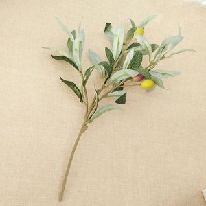 Decorative Flowers 6 Pcs Household Decor Dining Table Decoration Olive Branches Vases Stems Desk Top Fake Small Plants Bouquet Faux