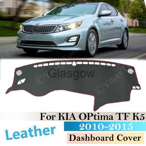 Kia Optima TF 2010 2015 K5 Antislip Leather Mat DashboardカバーサンシェードダッシュマットカーペットAntiuv Car Accessories 2013 2014 X0725の車のサンシェード