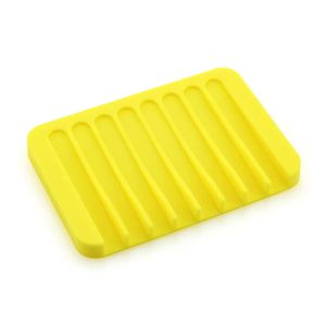 High-end Soap Dish with Drain Silicone Soap Holder for Shower Bathroom Self Draining Waterfall Soap Tray 16colors