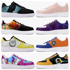 2023 Fashion Casual Diy Shoes Mens Mens Womens New Cool Custom Tecknad mönster Sneakers Sporttränare