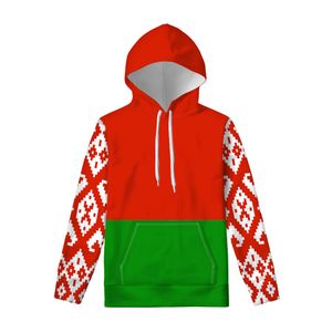 Felpe con cappuccio da uomo Felpe con cappuccio con cerniera Bielorussia Free 3d Custom Made Nome Numero Team Blr Pullover per paese Viaggi Nazione bielorussa Bandiera Vestiti 230725