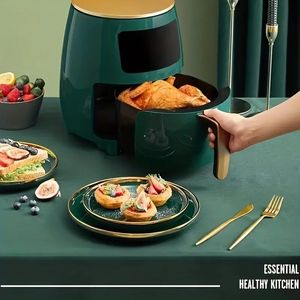 1pc Air Fryer, controles de tela digital de toque, forno elétrico doméstico inteligente, capacidade de 6L para refeições rápidas e fáceis, material escolar, volta às aulas, material escolar,