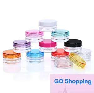 Quatily Simple Wax Container Plastic Box 3g/5g Round Bottom Cream Box Small Sample Sample Cosmetics Packaging Box Box