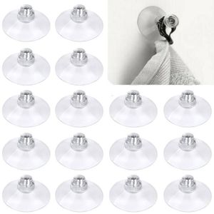 Hooks Rails 20pcs Suction Cup Glass Pads 32415m Clear PVC Screw Sucker Without Strong Adhesive Holder 230725