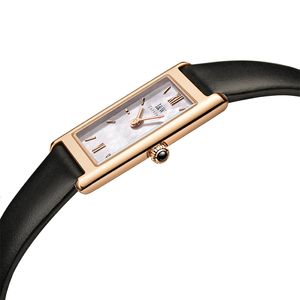 Kvinnors klockor Schweiz gjorde Watch for Women Luxury Brand I W Ultrathin Square Quartz Leather Strap Waterproof Reloj Mujer 230725