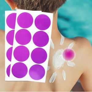 Summer UV Testing Paper Sticker med fotosensitiv färg Byte av lim klistermärke UV Prompt Label Sticker