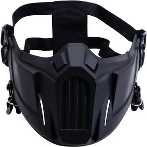 Maschera mezza maschera protettiva creativa Maschera per giochi all'aperto Maschera per costumi Maschere per sport all'aperto (nero)