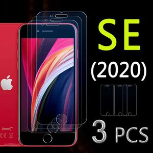 Dla Apple iPhone SE 2020 Glass See2020 Screen Protector I Telefon S E 2020SE IPHONESE 2 FILM TEMER TEMER GLAS OCHRONA 9H 3 PCS L230619