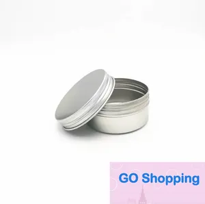 Quatily All-match 80ml Empty Red Round Small Aluminum Box Metal Tin DIY Cream Refillable Jar Tea Pot Silver Containers Storage Bottles & Jars Wholesale