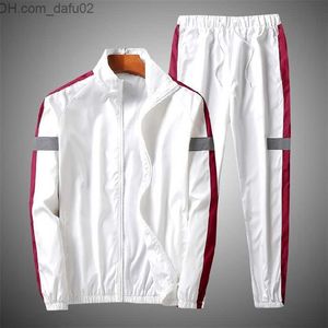 Herrspårsfall Autumn Winter 2020 Men Tracksuits Set Polyester Sweatshirt Japanese Fashion Reflective Jacket Pants Casual Men's Sports Suit LJ201117 Z230725