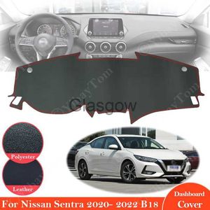 Auto Sonnenschirm Für Nissan Sentra 2020 2021 2022 B18 AntiSlip Leder Matte Dashboard Abdeckung Pad Sonnenschirm Dashmat Teppich Dash antiUV Zubehör x0725