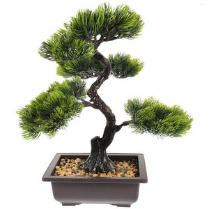 Dekoratif çiçekler set bonsai sahte kapalı bitkiler sahte gerçekçi süs sevimli