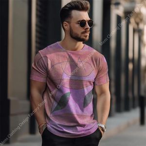 Мужские рубашки T 2023 Летняя модная мужчина с коротким рубашкой с коротким рубашкой для мужчин Смешная печать повседневная негабаритная футболка спорт