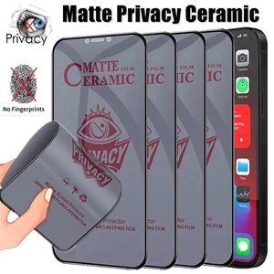 Matte Ceramic Confication Scrector для iPhone 14 Pro Max 7 8 14 Plus против Spy Film для iPhone 11 12 13 Pro XS Max XR