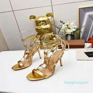 Designers Heels sandals twining elegant Sandal 10.5cm Ankle women high heeled sandal Evening shoes