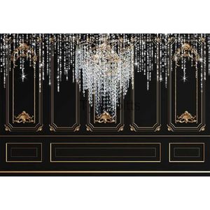 Materiale di sfondo Quadro europeo Portafinestra Gatsby parete retrò sfondo interno sfondo matrimonio decorazione festa x0724