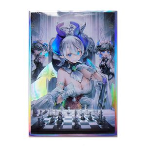 Outdoor Games Activities 63x90mm 50PCS Holographic Sleeves YUGIOH Card Sleeves Illustration Anime Protector Card Cover for Board Games Trading Cards 230724