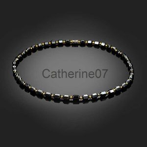 Pendant Necklaces Women Black Magnetic Necklace Beads Hematite Stone Therapy Slimming Health Care Weight Loss Necklace For Men Women ML J230725