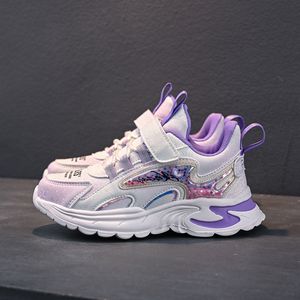 Детские кроссовки для девочек спортивные обувь мода кожаная платформа для детской платформы