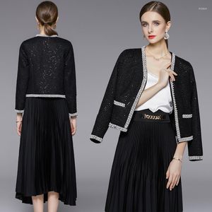 Женские куртки xioxiangfeng черная блестка с блестками