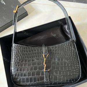 Hobo le5a7 czarna torba damska męska oryginalna skórzana luksusowy luksusowy torebka torba torby siodłowe torby pod pachami Crossbody designer designer torby na ramię