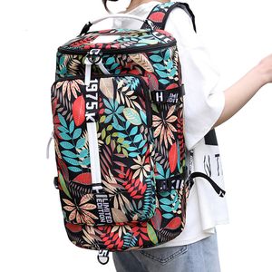 Duffel Bags Tinyat Imprimir Folha Mulheres Saco de Viagem Fim de Semana Mochila Senhoras Esportes Grande Capacidade Sacos de Bagagem Multifuncional Crossbody 230725