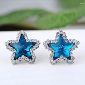 Stud Earrings ER-00012 Austrian Crystal Jewelery Allergy-free Designer Acrylic Star For Women 2023 Black Friday Sale