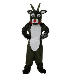 Yüksek kaliteli kahverengi geyik elk maskot kostüm performans simülasyon karikatür anime tema karakter yetişkinler Noel açık reklam kıyafeti takım elbise