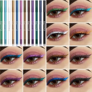 Ögon Shadow/Liner Combination 12Color Lying Silkworm Eye Shadow Eyeliner Pen Snabbartiklar för kvinnor gliter för ögon kosmetika ögonmakeup 230725