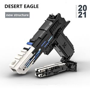 Blöcke 900 stücke CSGO Serie Schwierige Schwarz Desert Eagle Gun Gebäude Set Einzel Schießen Pistole DIY Ziegel Spielzeug Für Jungen weihnachten Geschenk 230724