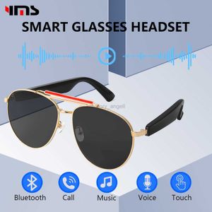 Óculos inteligentes Novos óculos inteligentes sem fio Bluetooth óculos de sol masculino feminino moda chamada música fone de ouvido óculos adequados para esportes ao ar livre condução HKD230725