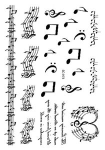 맞춤형 방수 문신 스티커 작은 신선한 문신 스티커 도매 패션 음악 표기법 SC2973이 될 수 있습니다.