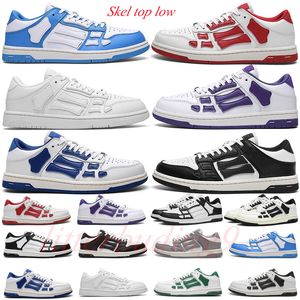 2023 Skel Top Low Mens Shoes Casual Shoe Sneakers Designer Grey White Powder Blue White Purple Red Green Women Leather Phantom Shoe Trainers