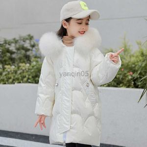 Down Count Kids Parka Snowsuit Kış ceket kızlar için ceket genç erkek su geçirmez dış giyim çocuk kapüşonlu sıcak pamuklu uzun dışarılar hkd230725