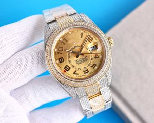 Luxus-Oyster-Perpetual-Uhr für Herren Olex 41 mm P3QW Jasonoo7 Damenmarke Volldiamantuhr Zifferblatt vereist Montre Saphir mit Box