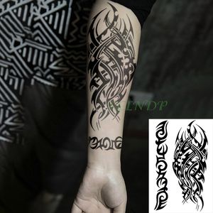 Vattentät tillfällig tatuering klistermärke Tribal Totem Old School Fake Tatto Flash Tatoo Tatouage Stickers Hand Arm For Girl Women Men