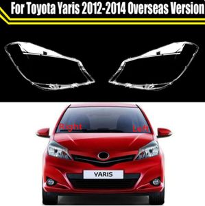 Toyota Yaris Yurtdışı Sürüm 2012 2013 2014 2014 Araç Ön Far lens Kapağı abajur Cam Lampcover için Otomatik Far Kabuğu