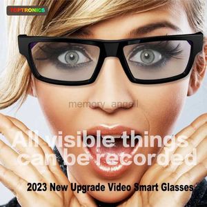 Inteligentne okulary nowe oryginalne szklanki inteligentne okulary bez przycisku DV Kieliszki wideo HD Montowany kamera rejestrator 1080p DVR DVR Nagrywanie okulary HKD230725