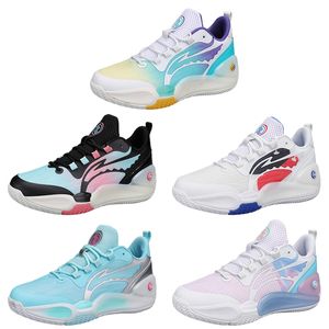 2023 Verschleißfeste Basketballschuhe atmungsaktive Männer lila schwarz gelb rosa blau Trainer Outdoor-Sportarten