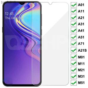 9H закаленное стекло для Samsung Galaxy A01 A11 A21 A31 A41 A51 A71 A21S Стеклянный экран Protector M01 M11 M21 M31 M51 A10 A50 Glass L230619