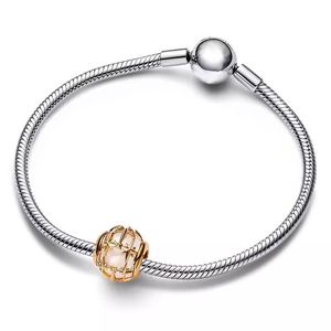 Bracciale simbolo stella d'argento S925 per donna Ciondolo mercurio in oro rosa Accessori per gioielli di design Bracciale Pandora fai-da-te Regalo di alta qualità