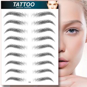 4D Eyebrows Sticker Water Transfer Hair-like Eye Brow Tattoo Stickers Long Lasting Fake Eyebrow Enhancers Eye Brow Cosmetics
