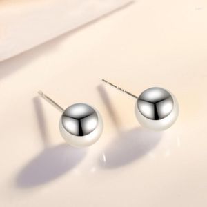 Ohrstecker Ventfille 1 Paar 925 Sterling Silber für Frauen Mädchen Licht Erbsenperlen Kleine Kugelohrring Elegant Großhandel